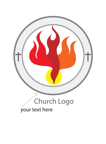 Holy Spirit Flame Logo Vector Image