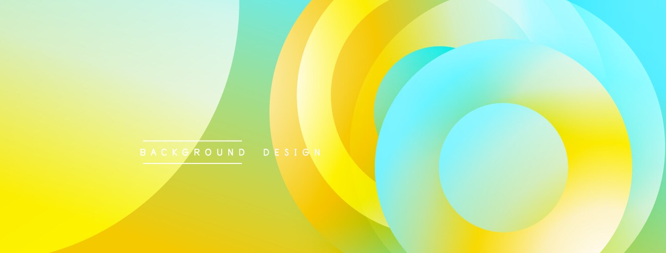 Abstract gradient circles overlap creating vector image