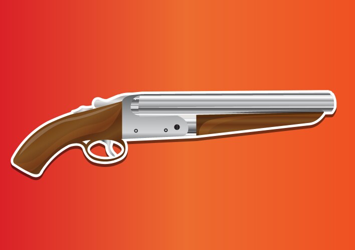 Lupara or sawn-off shotgun Vector Image