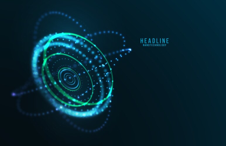 Abstract futuristic object hud element vector image