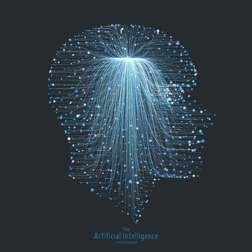Artificial Intelligence Data Flow vector image
