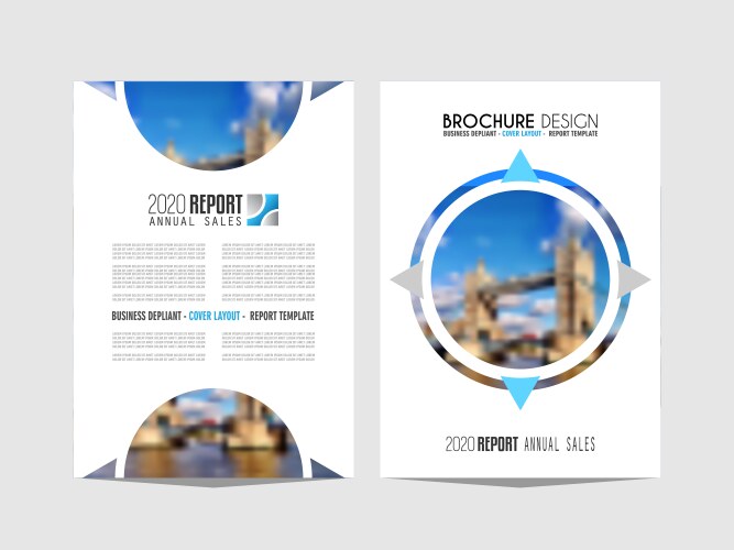 Brochure template flyer design or depliant cover vector image