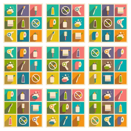 Flat with shadow concept and mobile application vector image