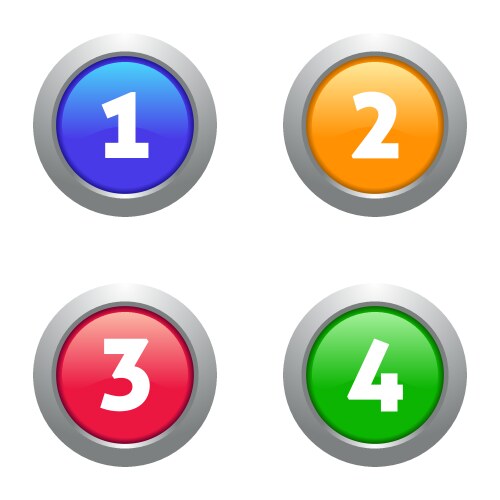 Block Number Button Numbers wooden blocks Royalty Free Vector Image