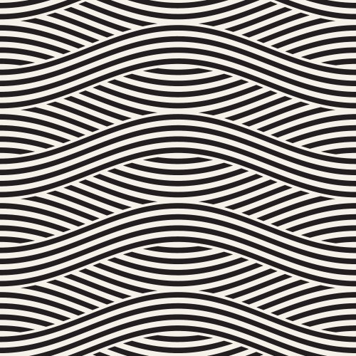 Abstract geometric pattern with wavy lines vector image