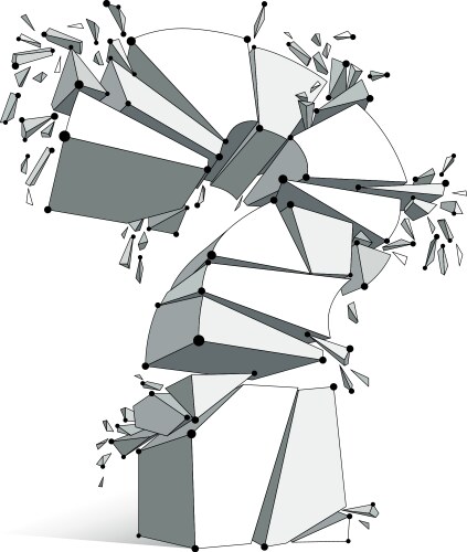 Broken question mark exploding query breaking vector image