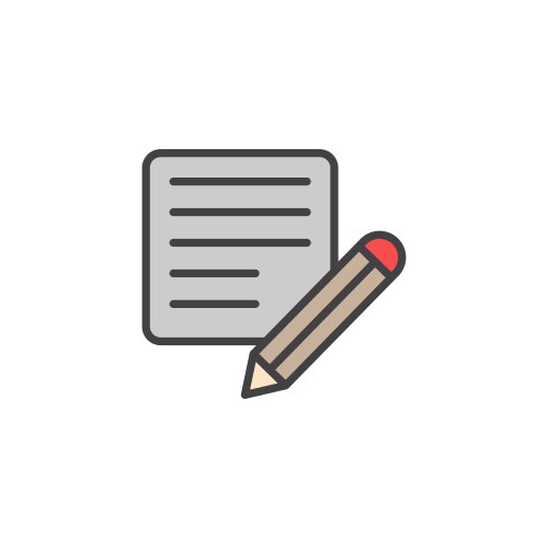 Edit button icon in colored version vector image