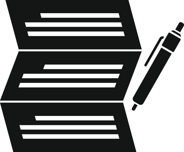 Syllabus write paper icon simple style vector image