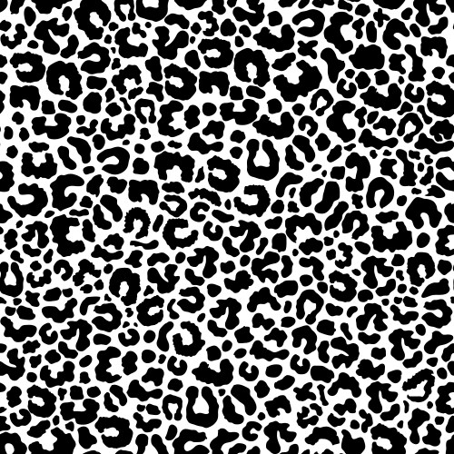 Leopard print seamless background pattern black Vector Image