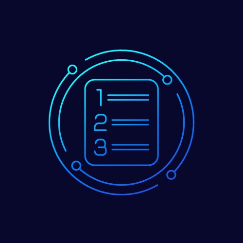 Priority prioritize tasks icon linear design vector image