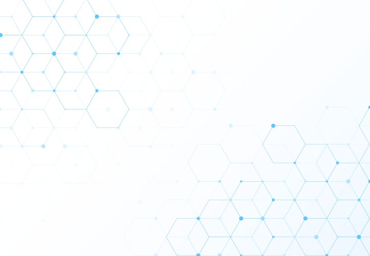Abstract hexagonal molecular structures vector image