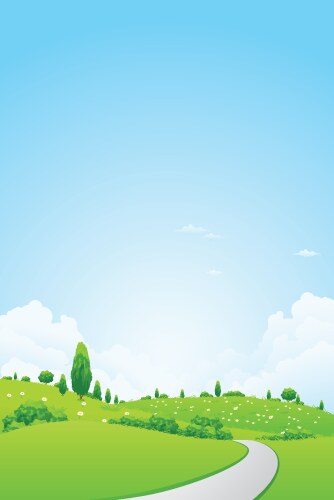 Green landscape Royalty Free Vector Image - VectorStock