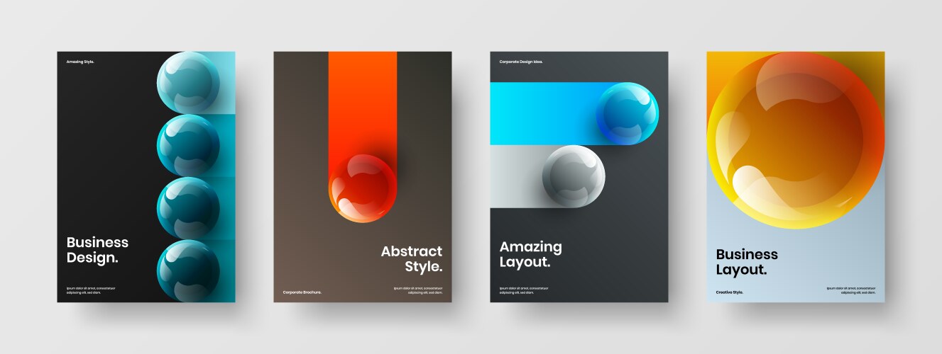 Minimalistic company brochure a4 design layout vector image