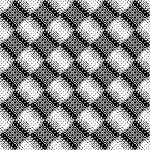 Black and white diagonal square pattern vector image