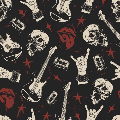 Rock and roll emblems Royalty Free Vector Image