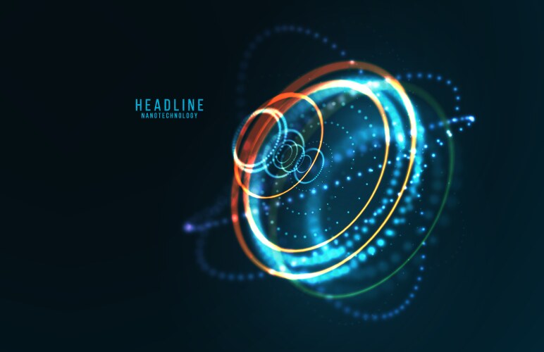 Abstract futuristic object hud element vector image