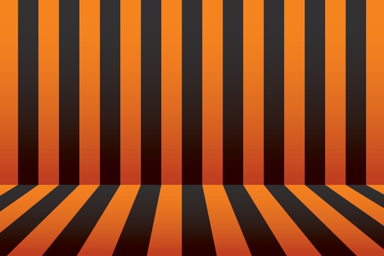 Halloween Striped Room - Black & Orange Vector Image