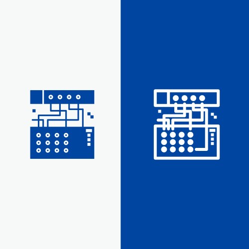 Analog connection device module sound line vector image