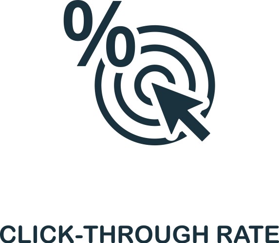 Click-through rate icon simple element from vector image