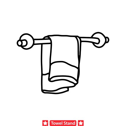 Modern Towel Rack Designs Sleek Silhouettes Vector Image Modern Towel Rack Designs Sleek Silhouettes Vector Image