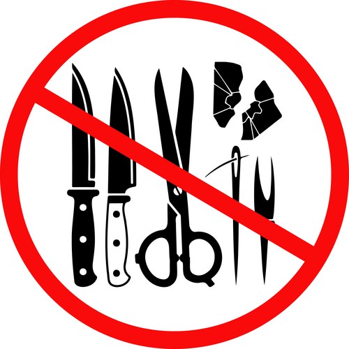 No Sharp Objects Sign – Royalty-Free Vector | VectorStock
