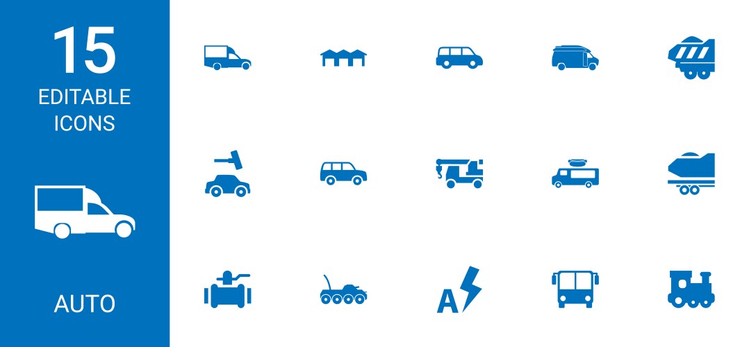 33 auto icons (36838832) – Free Vector | VectorStock