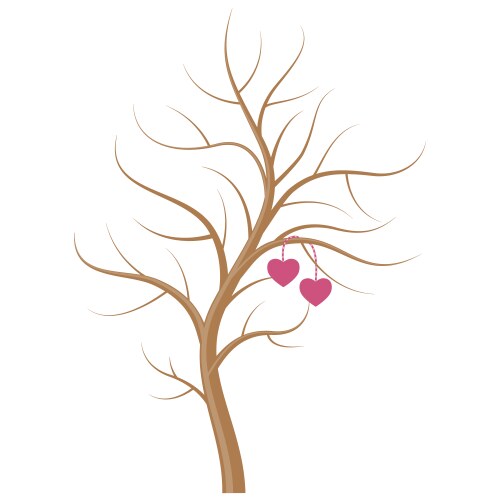 Heart shaped tree Royalty Free Vector Image - VectorStock