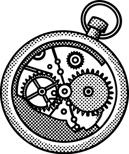 Intricate watch gears art design featuring vector image