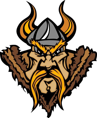 Viking Warrior with Horned Helmet Vector Image