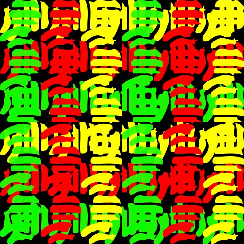 Background and pattern of elements characters vector image