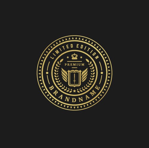 Royal Victorian Logo Template Vector Image