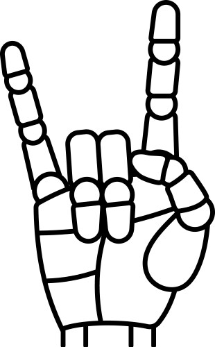 Grip robot hand gesture line icon Vector Image