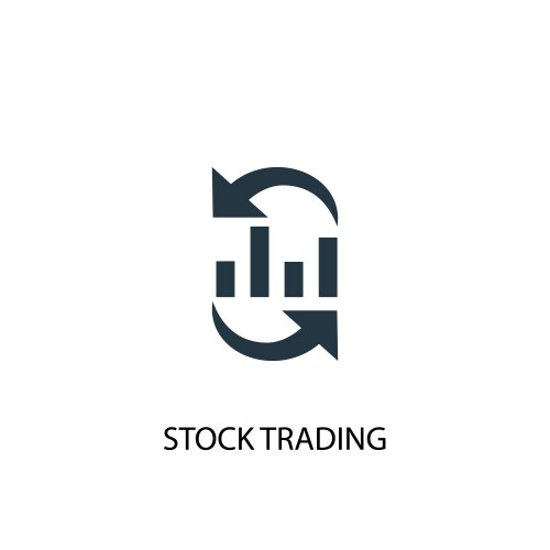 stock trading icon simple element vector image