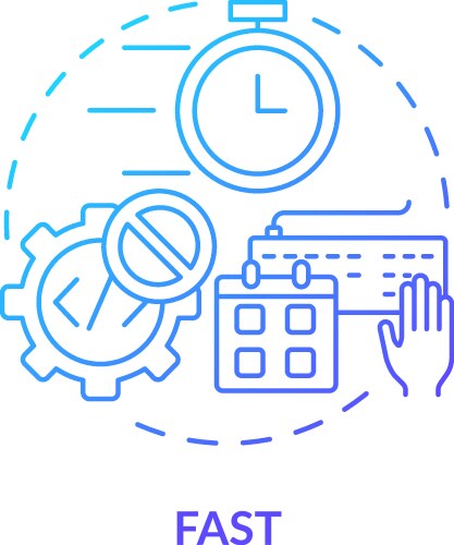 Anyone can build blue gradient concept icon Vector Image