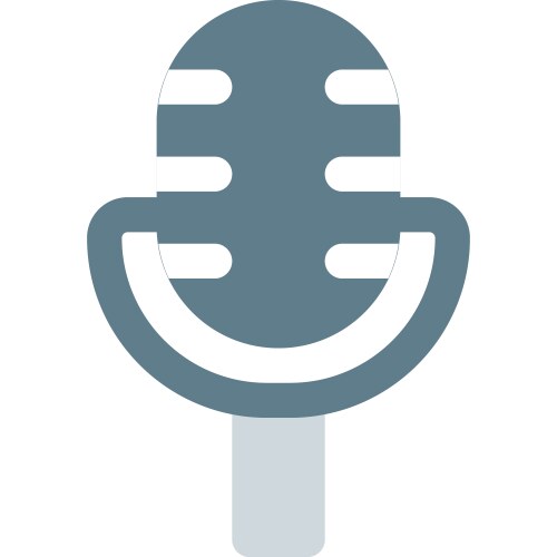 Microphone a sound-capturing device used vector image