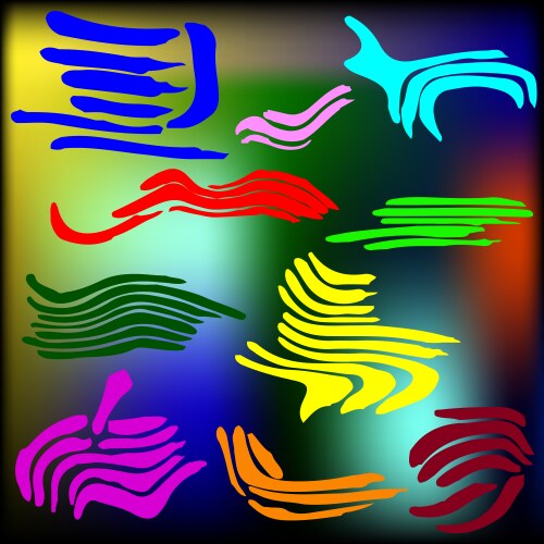 A set of brushes for creating children patterns vector image
