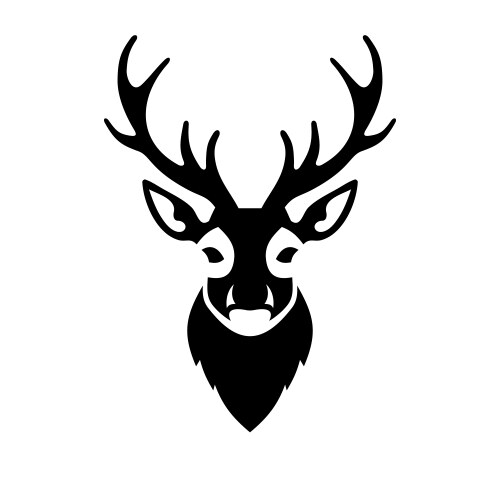 Elegant Deer Head Icon Vector Image
