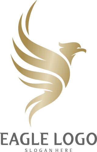 Elegant Phoenix Eagle Logo Vector Image
