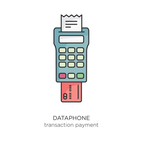 Dataphone transaction payment icon vector image