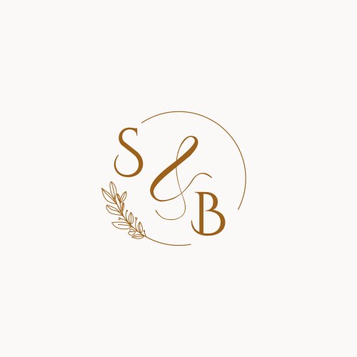 Ls initial wedding monogram logo Royalty Free Vector Image