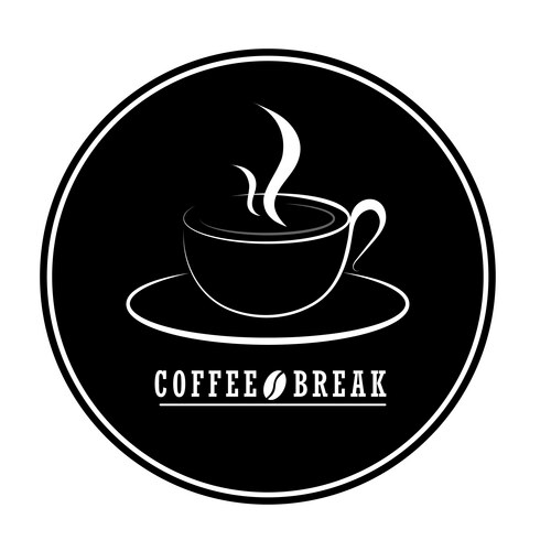 Flat coffee logo designcoffee isolated vector image