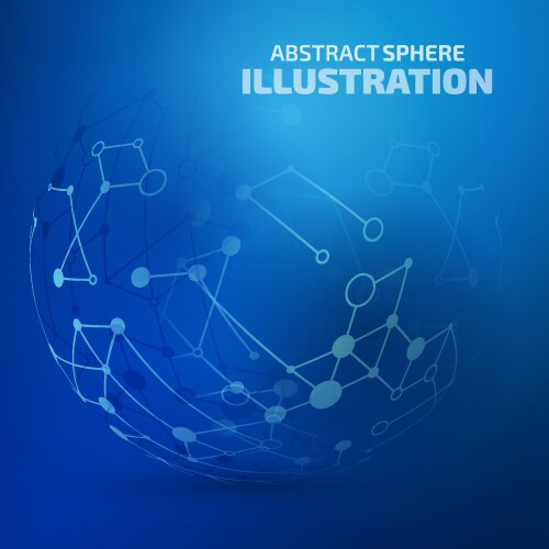 Abstract sphere background flat design Royalty Free Vector