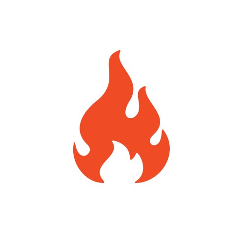 fire flame symbol web icon logo template design vector image