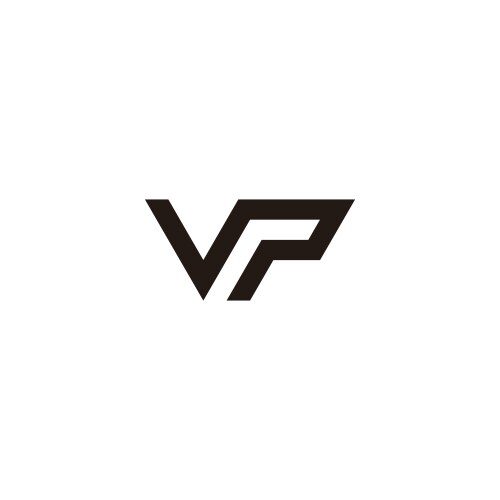 Letter v r cool geometric symbol simple logo Vector Image