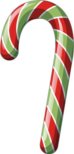 One piece on candy cane white background Vector Image