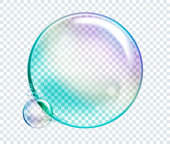 Rainbow water bubbles transparent isolated – Royalty-Free Vector ...