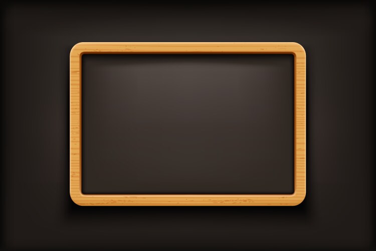 Black blackboard on dark vector image