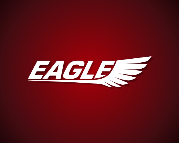 graphic eagle symbol with wings vector