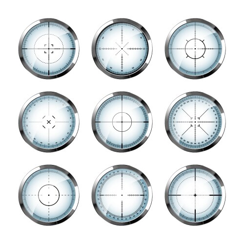 Weapon night sight sniper rifle optical scope Vector Image