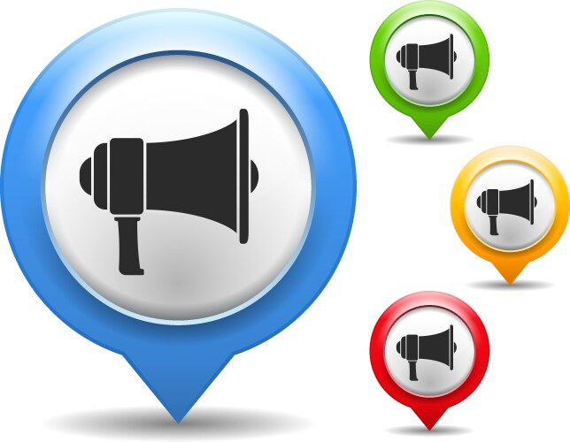 Loudspeaker icon bullhorn symbol megaphone Vector Image